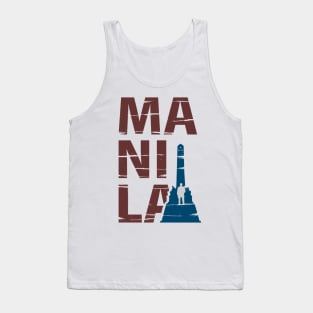 Manila typography with Luneta Rizal Park Manila Tank Top